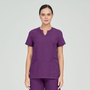 Anna Purple Scrub Top